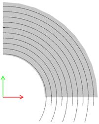 Circular placement with circular overlapping