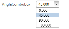 Parameter Angle ComboBox