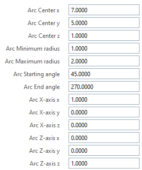 Parameter Arc3D