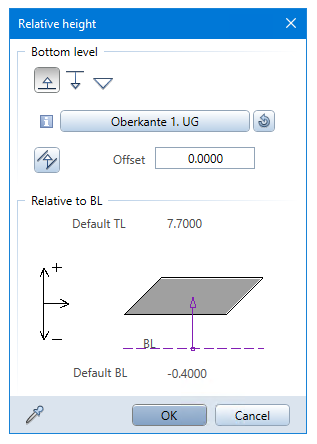 Bottom plane dialog