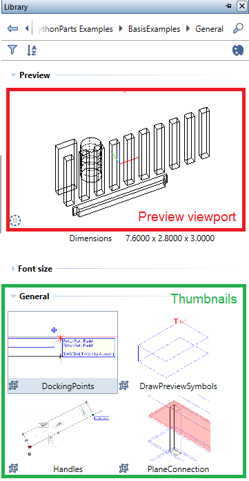 Library preview