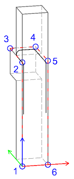 Corbel bar with 3D points