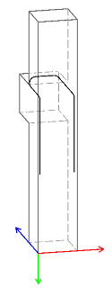 Corbel bar with 3D points local coordinate system