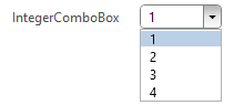 Parameter Integer ComboBox