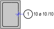 Reinforcement label with pointer