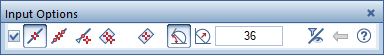 Polyline input toolbar