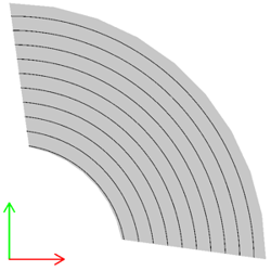 Circular placement with varying start and eng angles in inner and outer arc