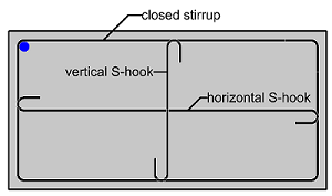 Longitudinal bar placement example