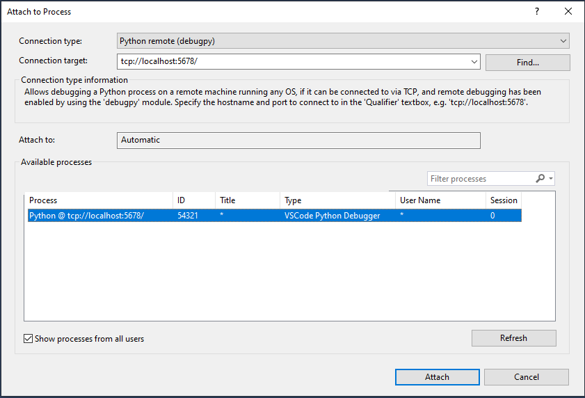 Debugging in VisualStudio